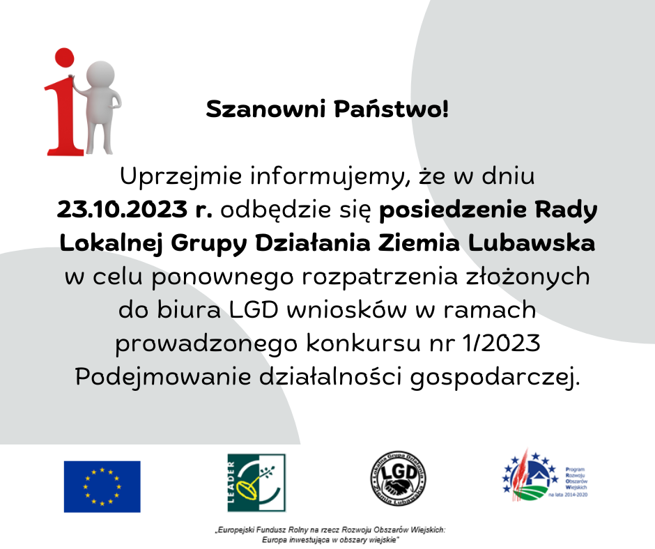 Posiedzenie Rady LGD Ziemia Lubawska