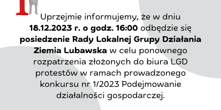 Posiedzenie Rady LGD Ziemia Lubawska
