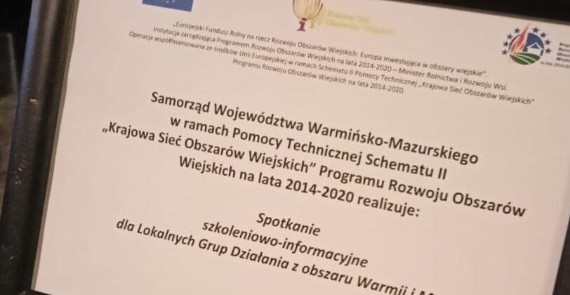 Spotkanie szkoleniowo-informacyjne dla Lokalnych Grup Działania