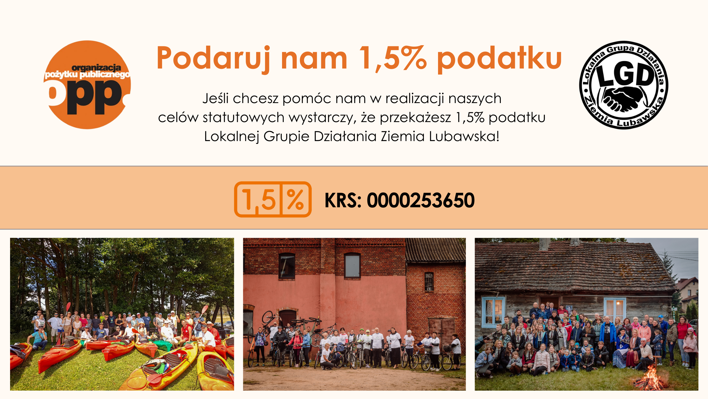 Podaruj 1,5% podatku LGD Ziemia Lubawska