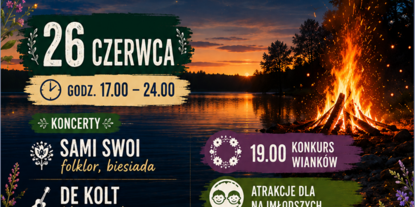 Zapraszamy na Noc Świętojańską nad jeziorem w Radomnie